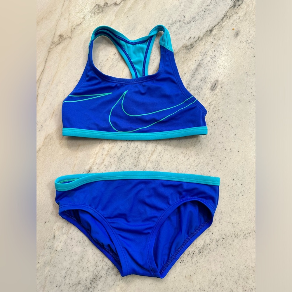 🆕️ Nike 2-Pc. Swooch Racerback Bikini Swimsuit LP - Picture 8 of 8